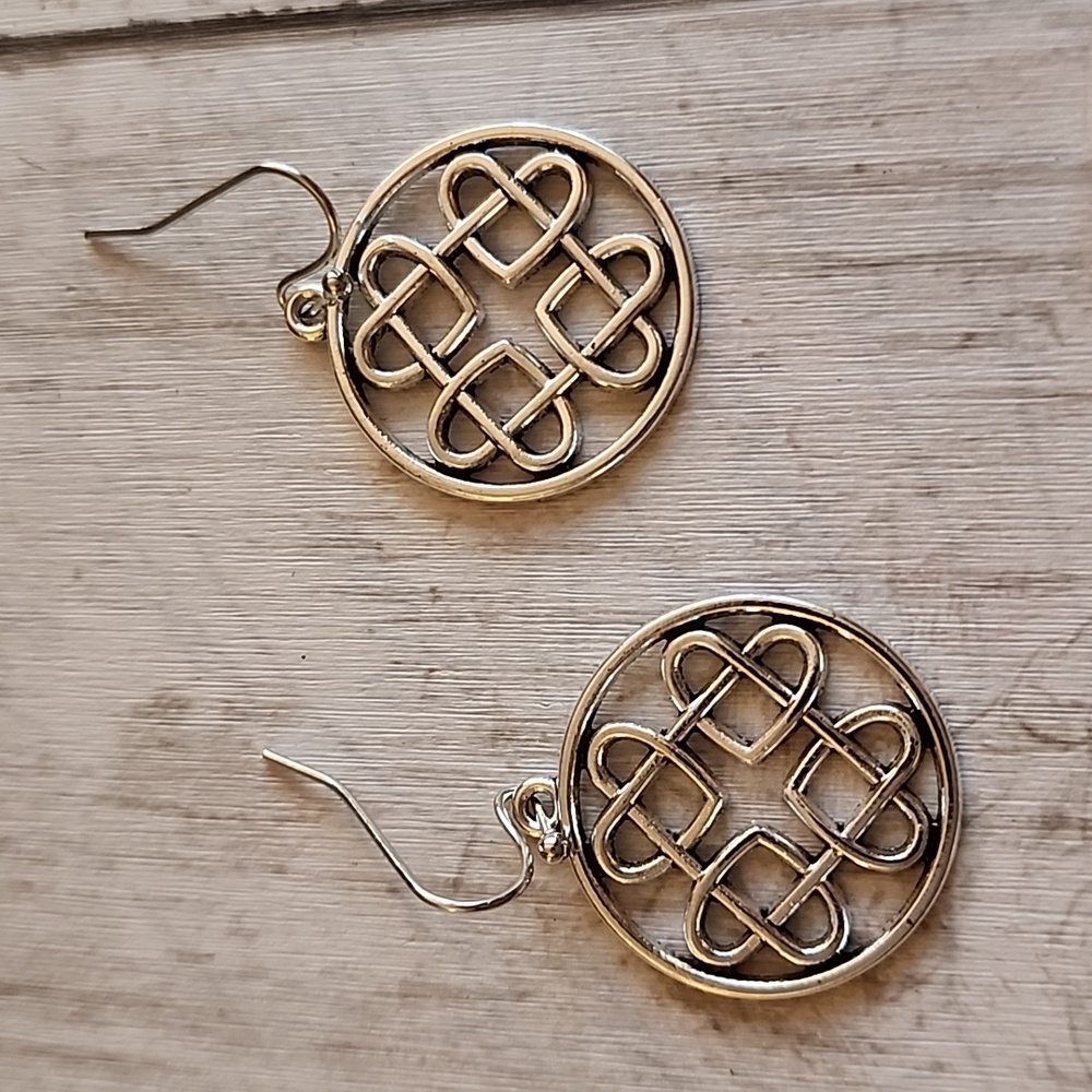 Boho Tribal Celtic Design Earrings Irish